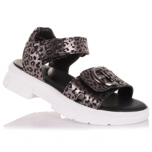 Дитяче взуття PERLINKA (Дитячі босоніжки із тваринним блискучим принтом)